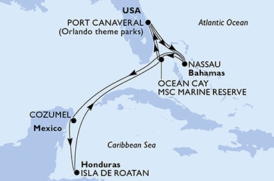 Mapa trasy rejsu