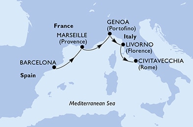 Mapa trasy rejsu