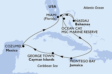 Mapa trasy rejsu