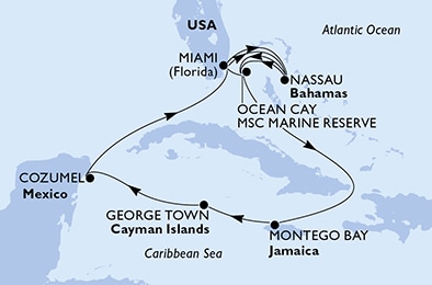 Mapa trasy rejsu