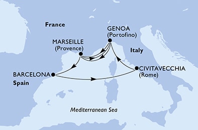 Mapa trasy rejsu