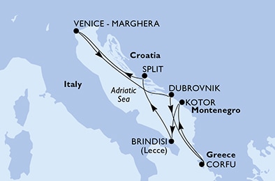 Mapa trasy rejsu