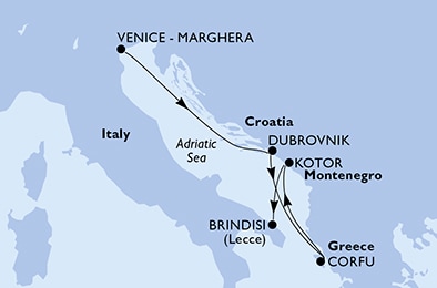 Mapa trasy rejsu