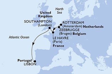 Mapa trasy rejsu
