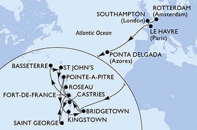 Mapa trasy rejsu