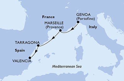Mapa trasy rejsu