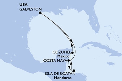 Mapa trasy rejsu