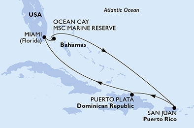 Mapa trasy rejsu