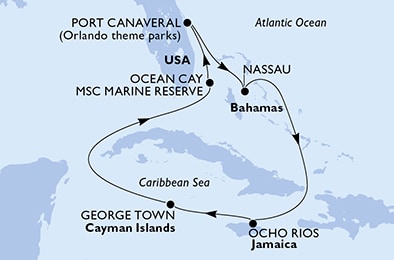Mapa trasy rejsu