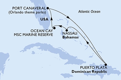 Mapa trasy rejsu