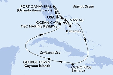 Mapa trasy rejsu