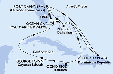 Mapa trasy rejsu