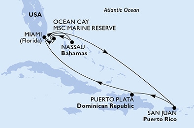 Mapa trasy rejsu