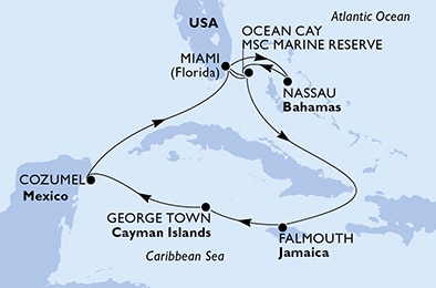 Mapa trasy rejsu