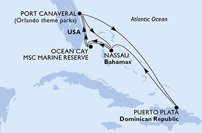 Mapa trasy rejsu