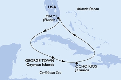 Mapa trasy rejsu