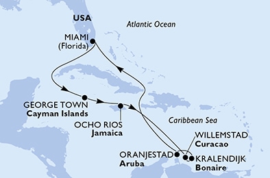 Mapa trasy rejsu