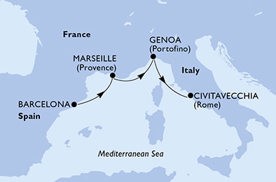 Mapa trasy rejsu