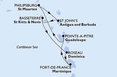 Mapa trasy rejsu