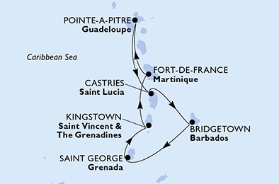 Mapa trasy rejsu