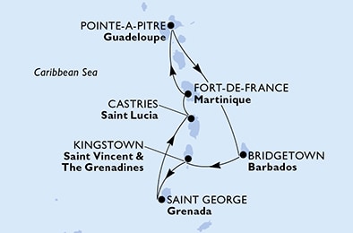Mapa trasy rejsu