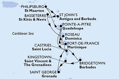 Mapa trasy rejsu
