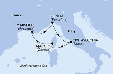 Mapa trasy rejsu