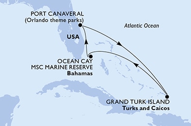 Mapa trasy rejsu