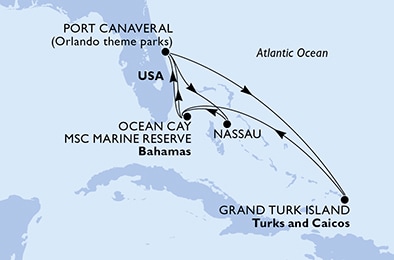 Mapa trasy rejsu