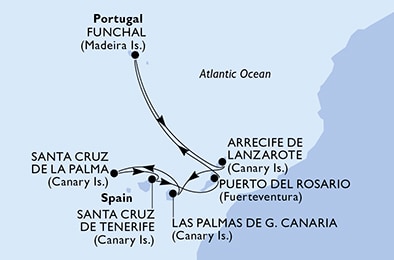 Mapa trasy rejsu