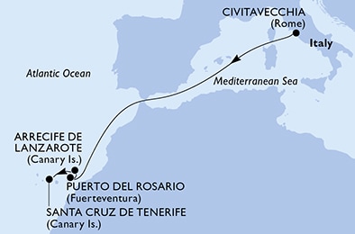Mapa trasy rejsu