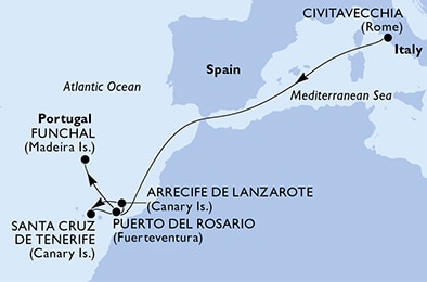 Mapa trasy rejsu
