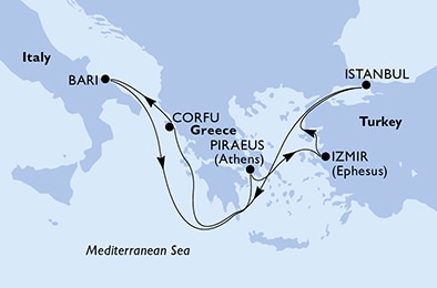 Mapa trasy rejsu