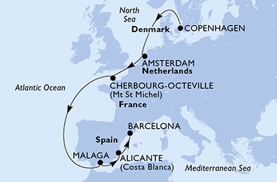 Mapa trasy rejsu
