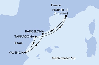 Mapa trasy rejsu