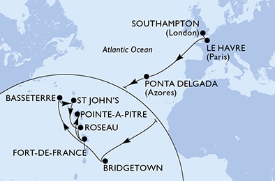 Mapa trasy rejsu