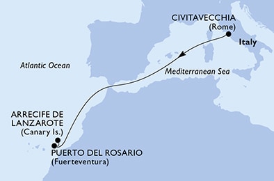 Mapa trasy rejsu