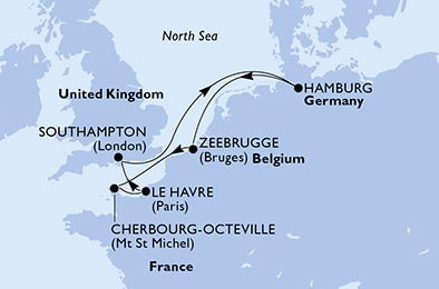 Mapa trasy rejsu