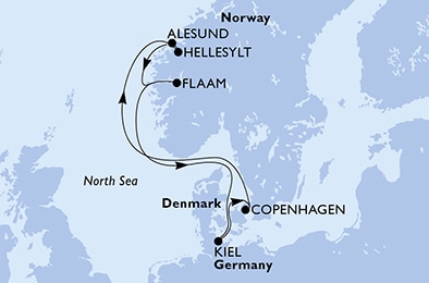 Mapa trasy rejsu