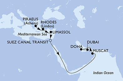 Mapa trasy rejsu