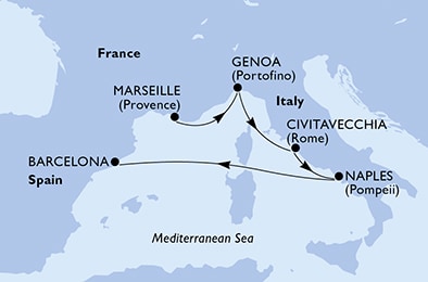 Mapa trasy rejsu