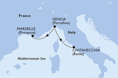Mapa trasy rejsu