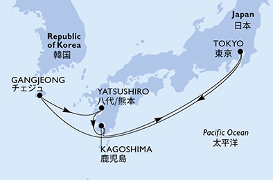 Mapa trasy rejsu