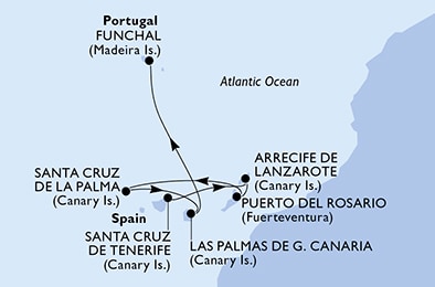 Mapa trasy rejsu