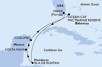 Mapa trasy rejsu