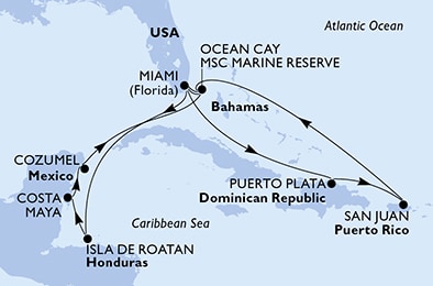 Mapa trasy rejsu