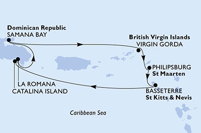 Mapa trasy rejsu