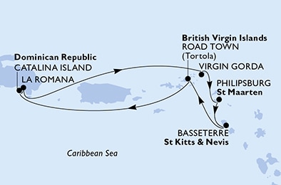 Mapa trasy rejsu