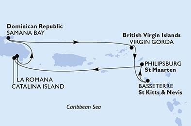 Mapa trasy rejsu