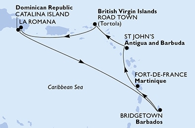Mapa trasy rejsu